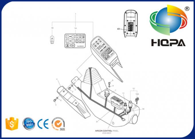 DH300LC-V 대우 두산 굴착기 예비 품목 2539-1068A 화면 표시 모니터