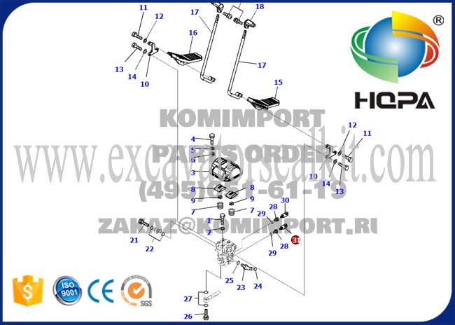 206-06-61130 Komatsu PC200-7를 위한 2060661130 압력 스위치 감지기